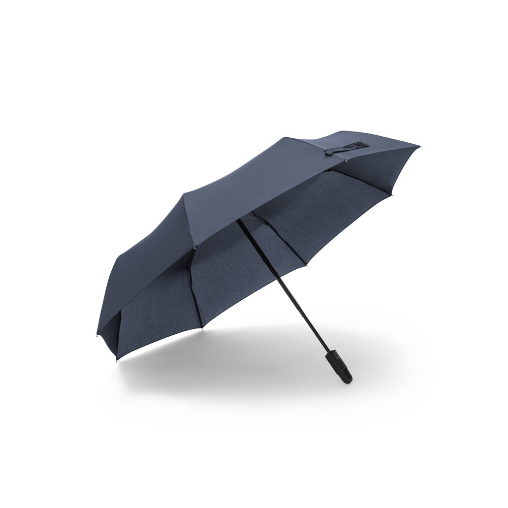 GUSTAVO. Guarda-chuva dobrável de 23'' em 100% poliéster reciclado pongee 190T (100% rPET) com abertura e fecho automático - Imagem 8